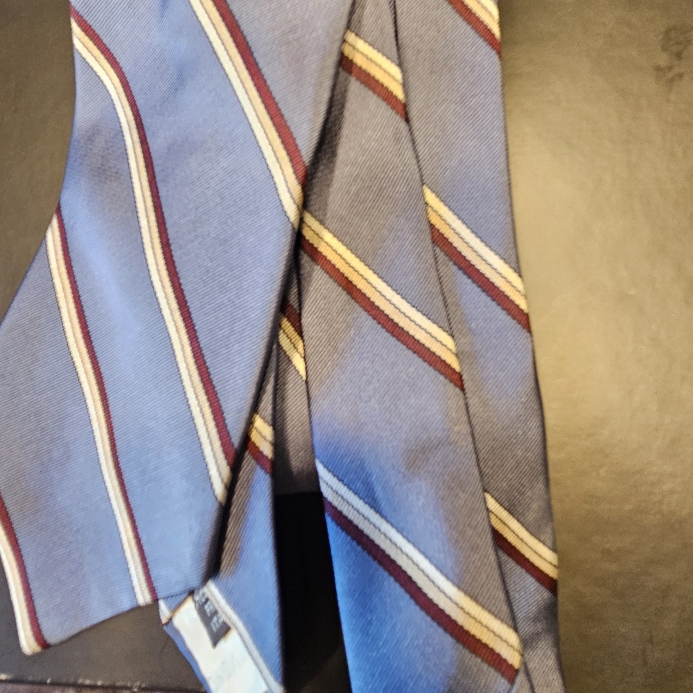 Givenchy Blue Tie with Red and White Stripes